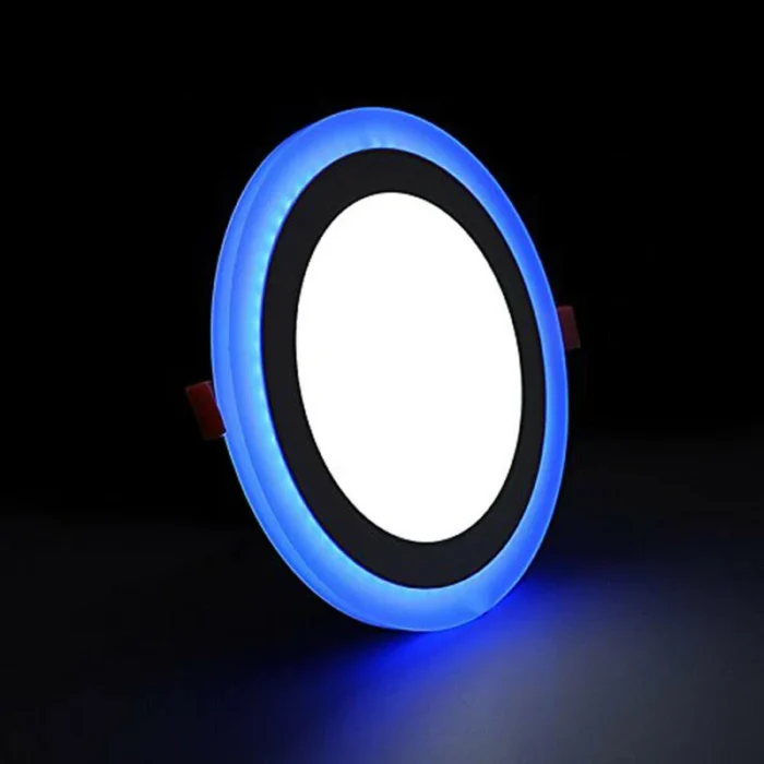 Recessed Round Blue Edge Lit LED Panel Light