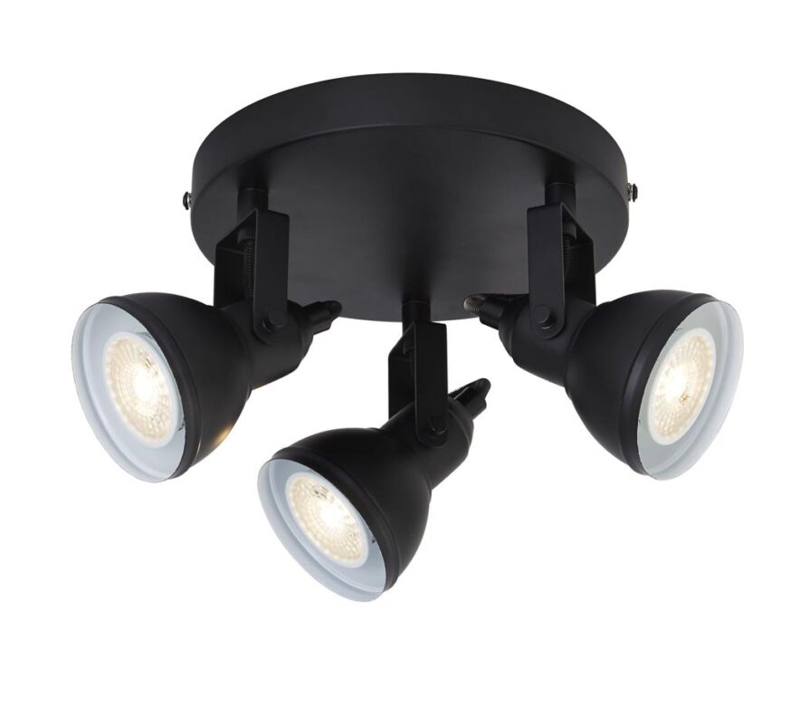 Focus 3LT Round Spotlight - Black Metal