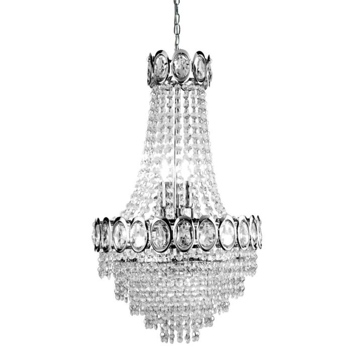 Louis Phillipe 6LT Chandelier - Clear Crystal