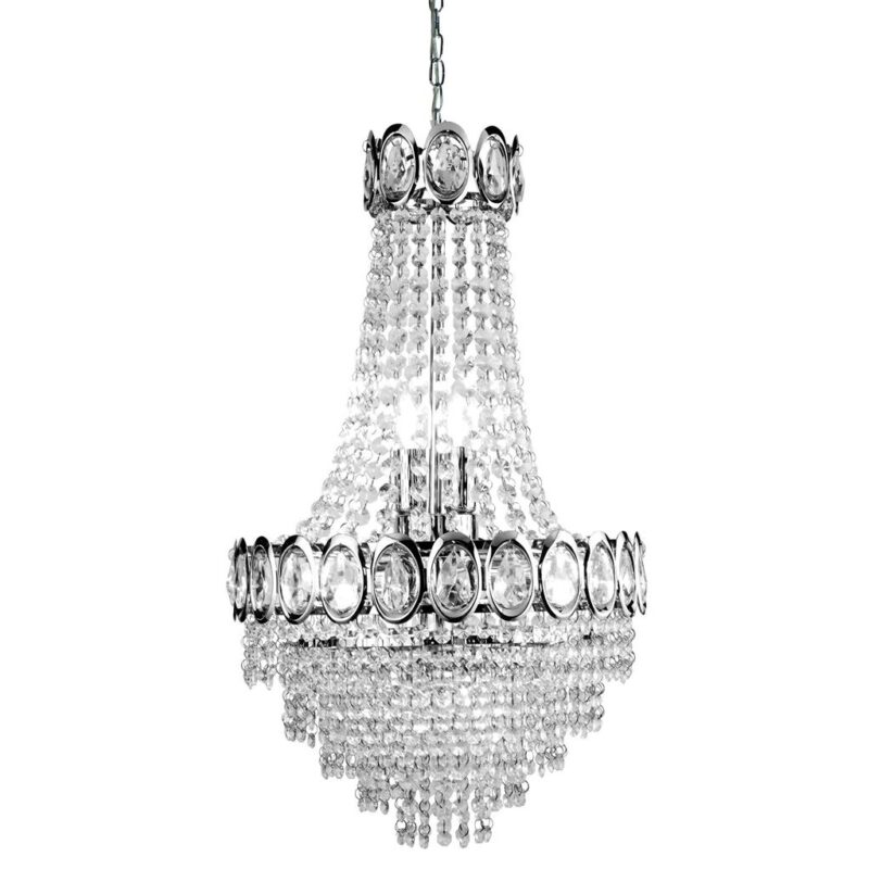 Louis Phillipe 6LT Chandelier - Clear Crystal
