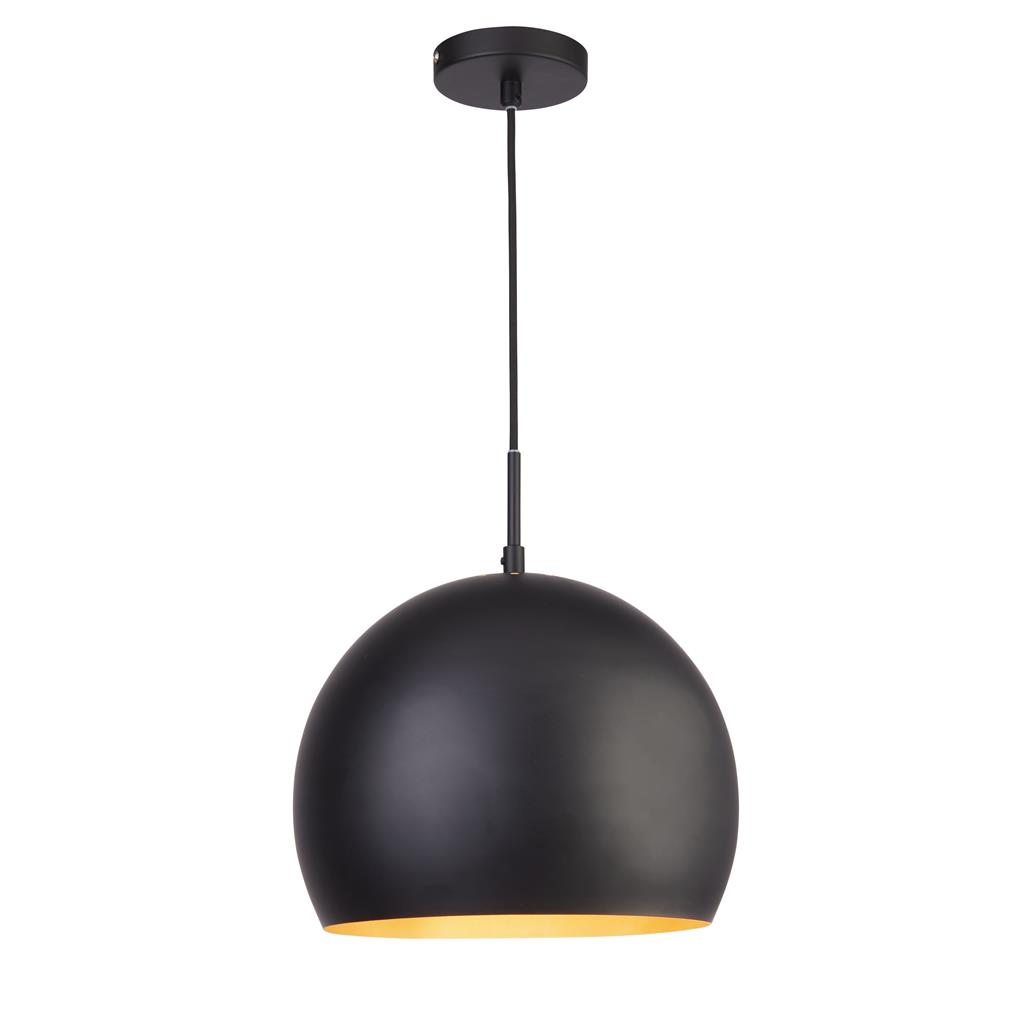 3038bk_1 Chicago Industrial Ceiling Pendant - B;ack Metal