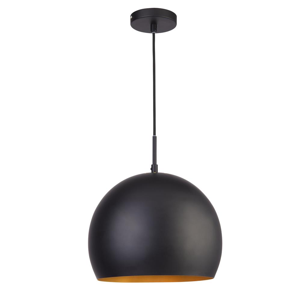 3038bk_2 Chicago Industrial Ceiling Pendant - B;ack Metal