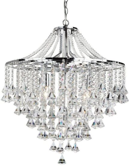 Dorchester 5LT Ceiling Flush - Chrome & Crystal