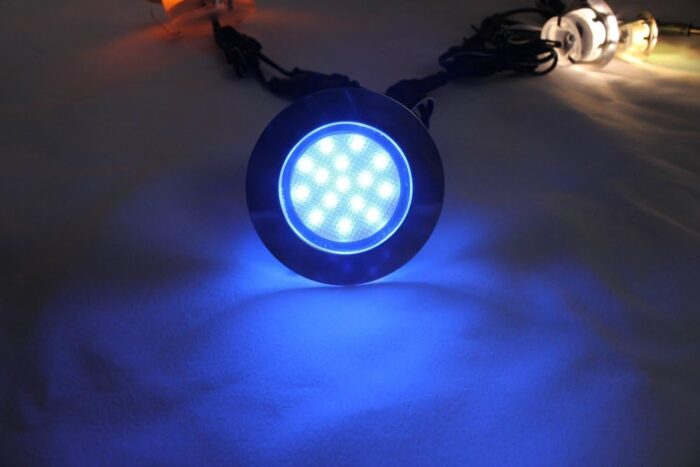 60mm Decking Lights Indoor/Outdoor Blue Colour