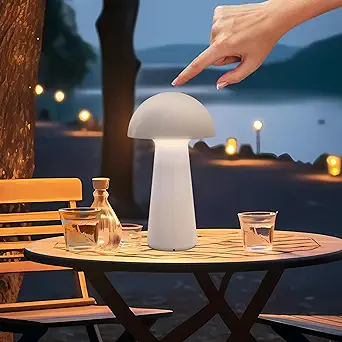 Mushroom LED Outdoor Light -Grey Metak & Opal Diffuser,IP44