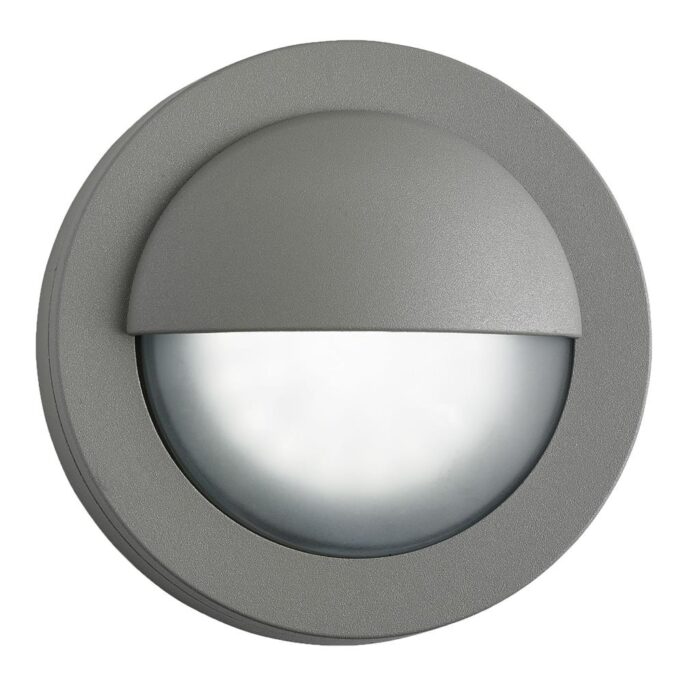 Bangor LED Outdoor Flush-Grey Aluminium & Polycarbonate,IP44