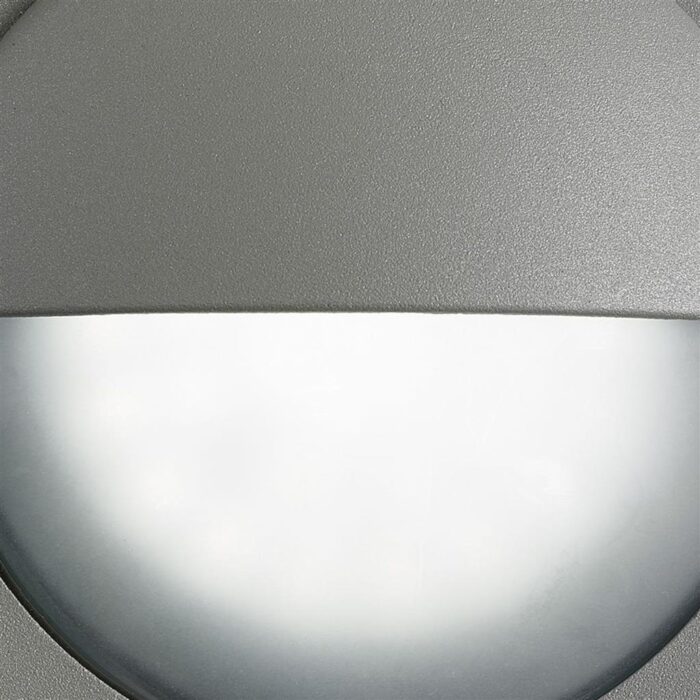 Bangor LED Outdoor Flush-Grey Aluminium & Polycarbonate,IP44