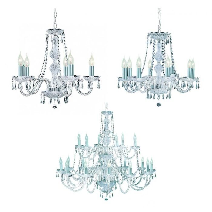 Hale 18LT Chandelier - Chrome & Clear Crystal