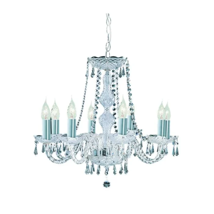 Hale 18LT Chandelier - Chrome & Clear Crystal