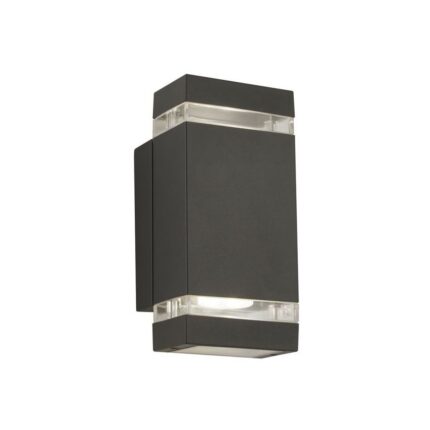 Sheffield LED 2LT Outdoor Light-Black & Clear Diffuser, IP44