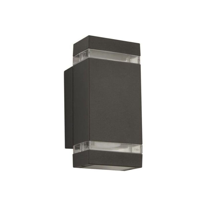 Sheffield LED 2LT Outdoor Light-Black & Clear Diffuser, IP44