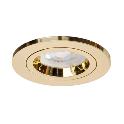 Fixed Fire rated twist lock Downlights Brass