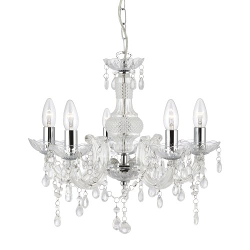 Marie Therese 5LT Ceiling Pendant - Clear Glass & Acrylic