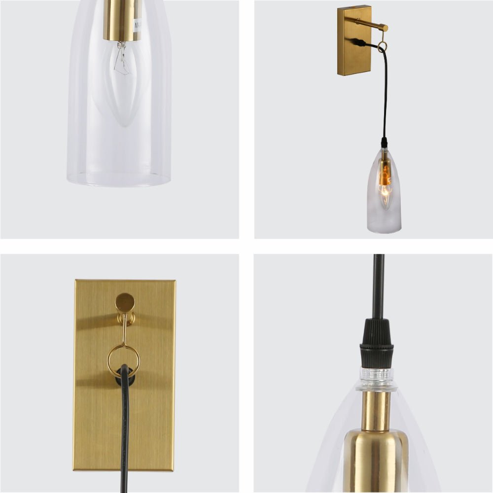 details-of-snowdrop-clear-glass-gold-metal-pendant-wall-light-with-e14-fitting-106403